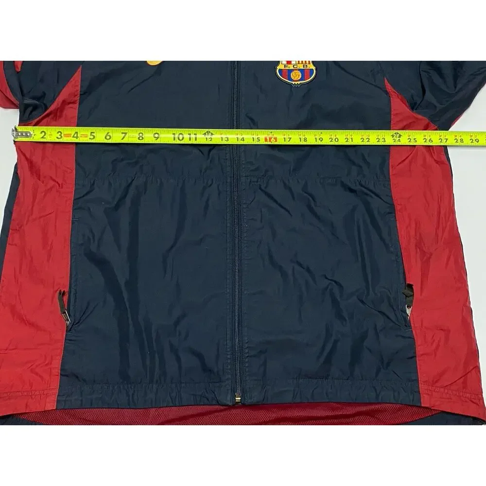 Vintage Barcelona Spain Training Top Jacket Raincoat Coat 1990's Nike Size XL - Picture 5 of 8